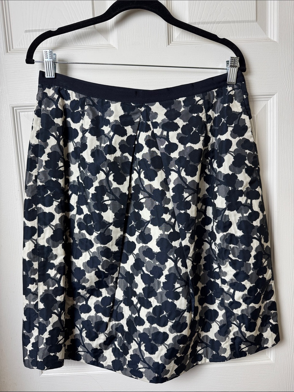Weekend MaxMara Navy/Gray Floral A-Line Skirt - Size 12